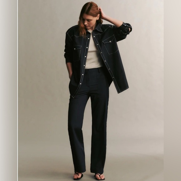 TWP DUTTON SHIRT IN MIDNIGHT - Picture 6 of 11